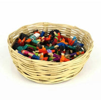 72 Mini Worry Dolls in Cute Cane Basket Worry Dolls