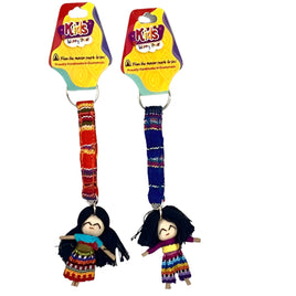 Big Kid Worry Doll Keyring - Bag Charm Tag Decoration Boy or Girl Worry Dolls