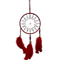 Dream Catcher Red Theme Handmade Ecuador Worry Dolls