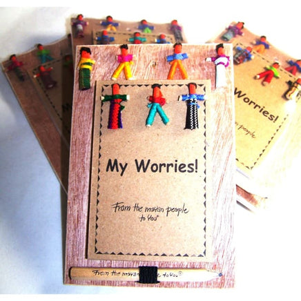Hanging Worry Dolls Notebook with pencil Worry Dolls