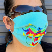 NEW: Embroided Reusable Face Mask - Made in Mexico Worry Dolls