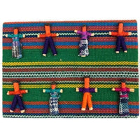 Worry Dolls Notebook covered with Traditional Mayan Fabric Worry Dolls