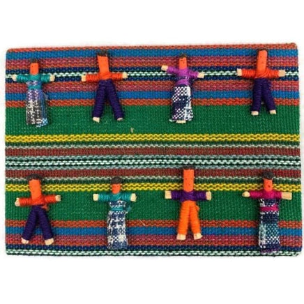 Worry Dolls Notebook covered with Traditional Mayan Fabric Worry Dolls