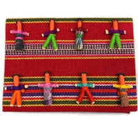 Worry Dolls Notebook covered with Traditional Mayan Fabric Worry Dolls