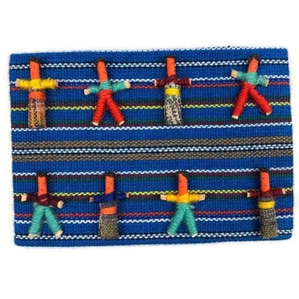 Worry Dolls Notebook covered with Traditional Mayan Fabric Worry Dolls