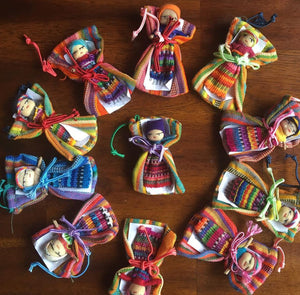 Maya Traditions Five Large Guatemalan Worry Dolls in A Box