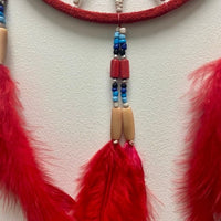 Dream Catcher Red Theme Handmade Ecuador Worry Dolls