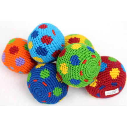 Hacky Sacks: Spotty Colourful Design Worry Dolls
