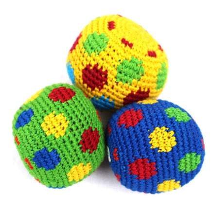 Hacky Sacks: Spotty Colourful Design Worry Dolls