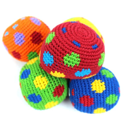 Hacky Sacks: Spotty Colourful Design Worry Dolls