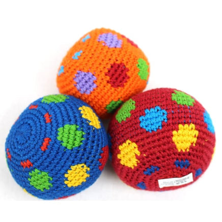 Hacky Sacks: Spotty Colourful Design Worry Dolls