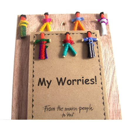 Hanging Worry Dolls Notebook with pencil Worry Dolls