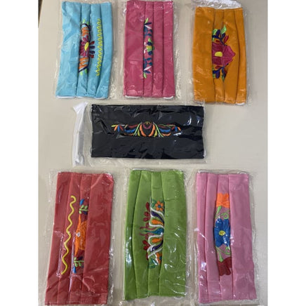NEW: Embroided Reusable Face Mask - Made in Mexico Worry Dolls