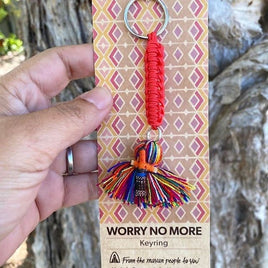 Worry Doll Keyring PomPom - Bag Charm Tag Decoration Worry Dolls