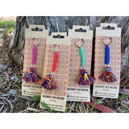 Worry Doll Keyring PomPom - Bag Charm Tag Decoration Worry Dolls